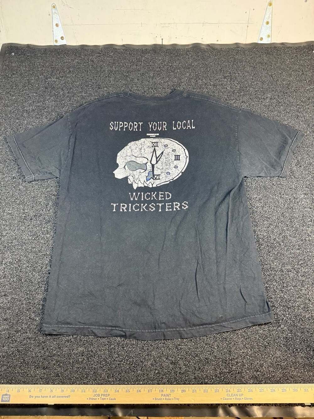 Alstyle Wicked Tricksters Skull Clock Graphic T-Shirt